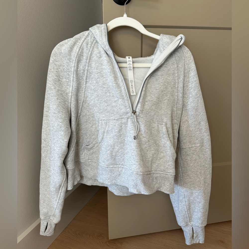 lululemon athletica Light Gray Half-Zip Hoodie